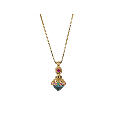 csv_image Konstantino Pendant in Yellow Gold containing London blue topaz, Black diamond, Multi-gemstone, Ruby MEMK04050-18KT-521