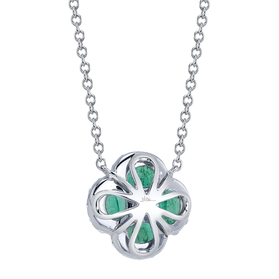 Necklaces Necklaces in White Gold containing Multi-gemstone, Diamond, Emerald 427599