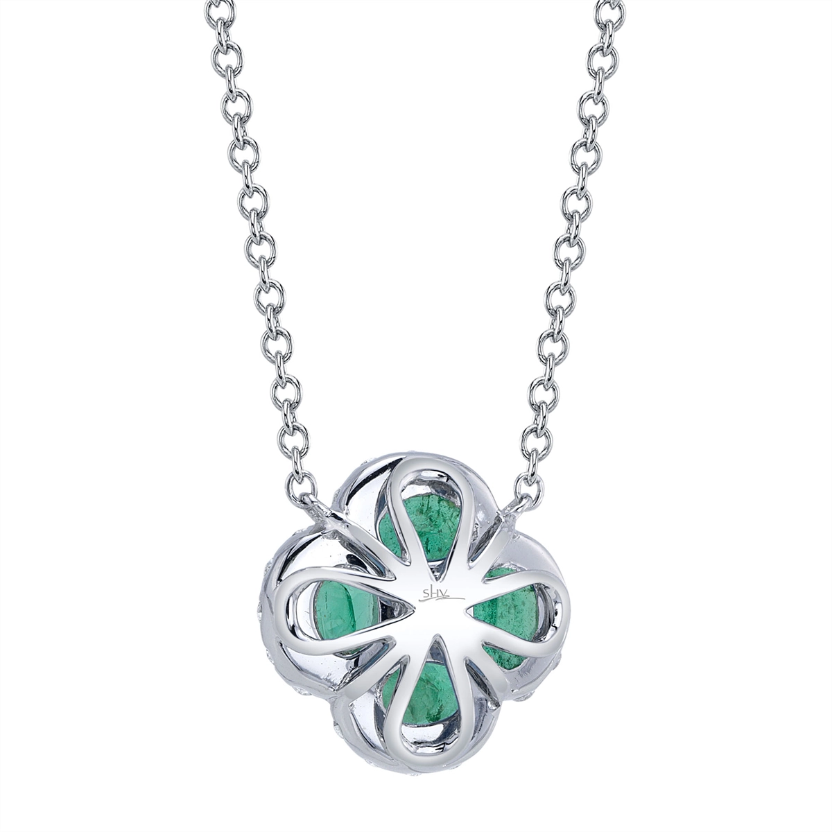 Necklaces Necklaces in White Gold containing Multi-gemstone, Diamond, Emerald 427599