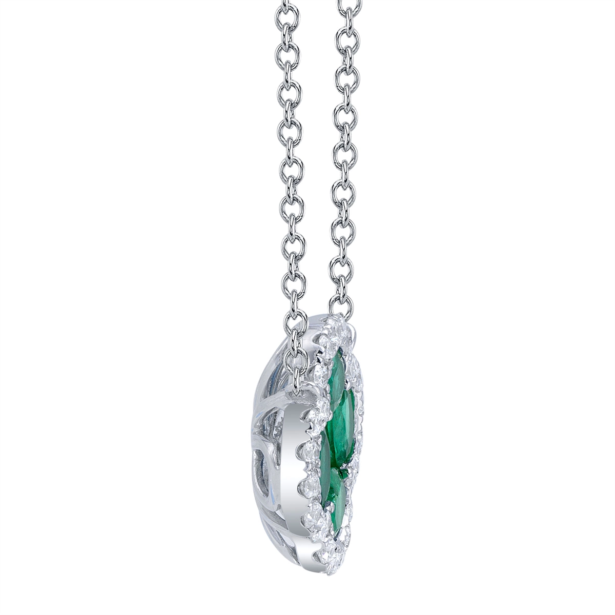 Necklaces Necklaces in White Gold containing Multi-gemstone, Diamond, Emerald 427599