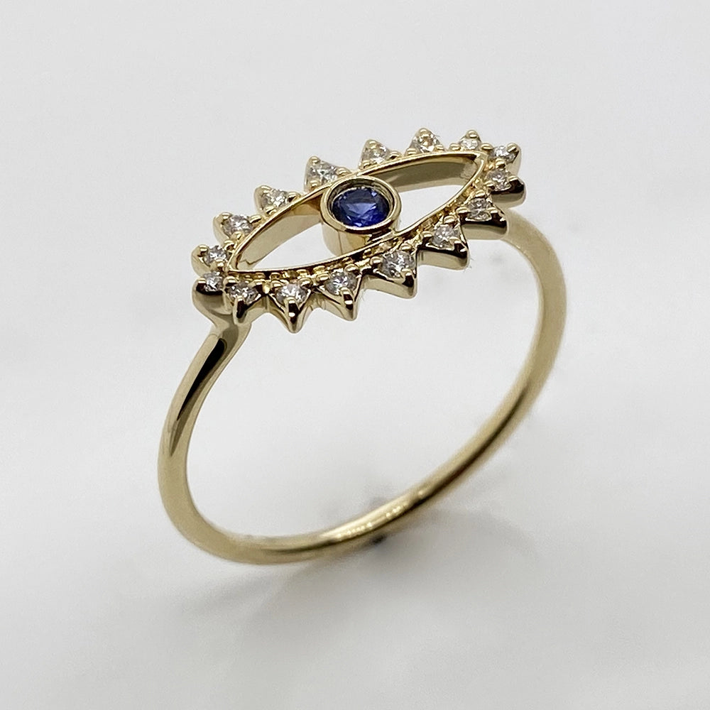 csv_image Rings Ring in Yellow Gold containing Multi-gemstone, Diamond, Sapphire 427615