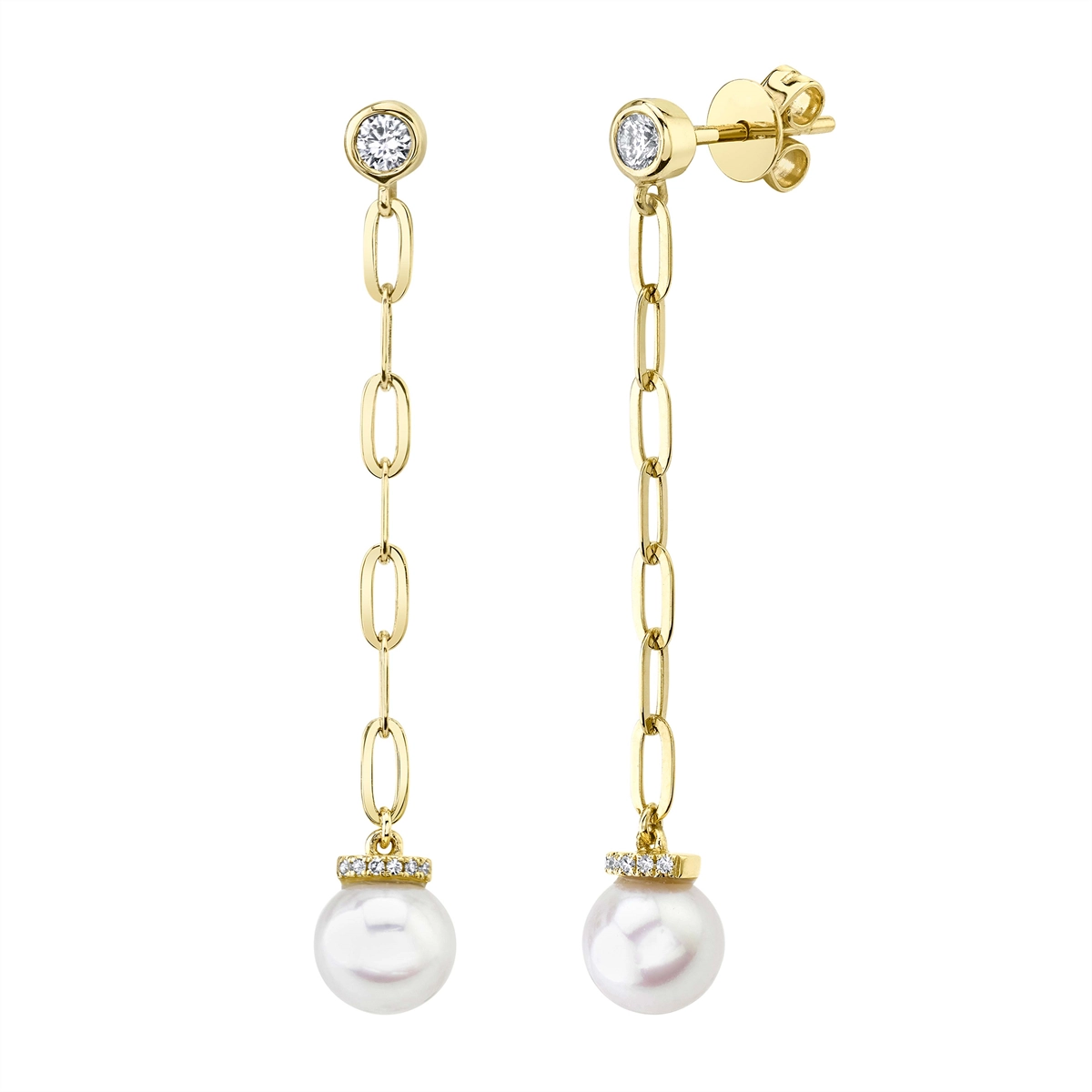 Earrings Earrings in Yellow Gold containing Multi-gemstone, Diamond, Pearl 427643