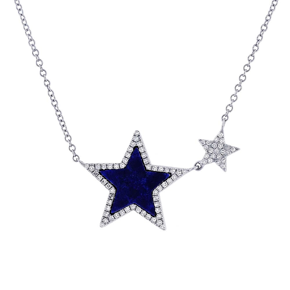 Necklaces Necklaces in White Gold containing Lapis, Multi-gemstone, Diamond 427840