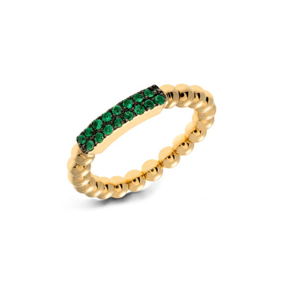 Hulchi Belluni Rings in Yellow Gold containing Emerald 20148-YEM