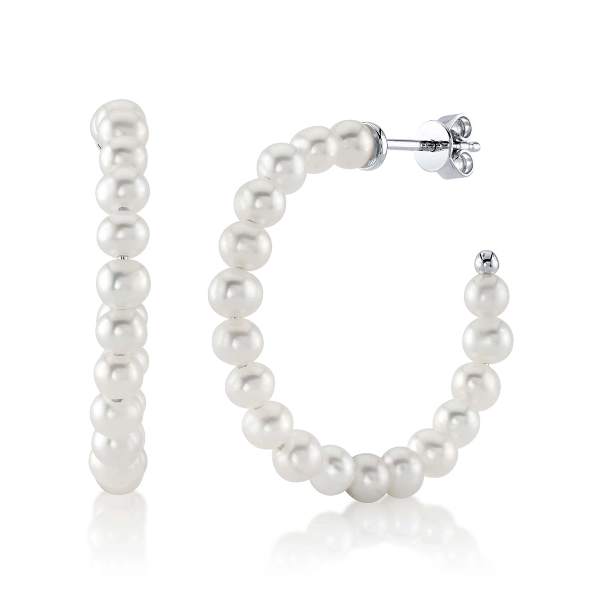 Earrings Earrings in White Gold containing Pearl 428181