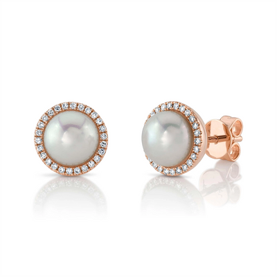Earrings Earrings in Rose Gold containing Multi-gemstone, Diamond, Pearl 428186