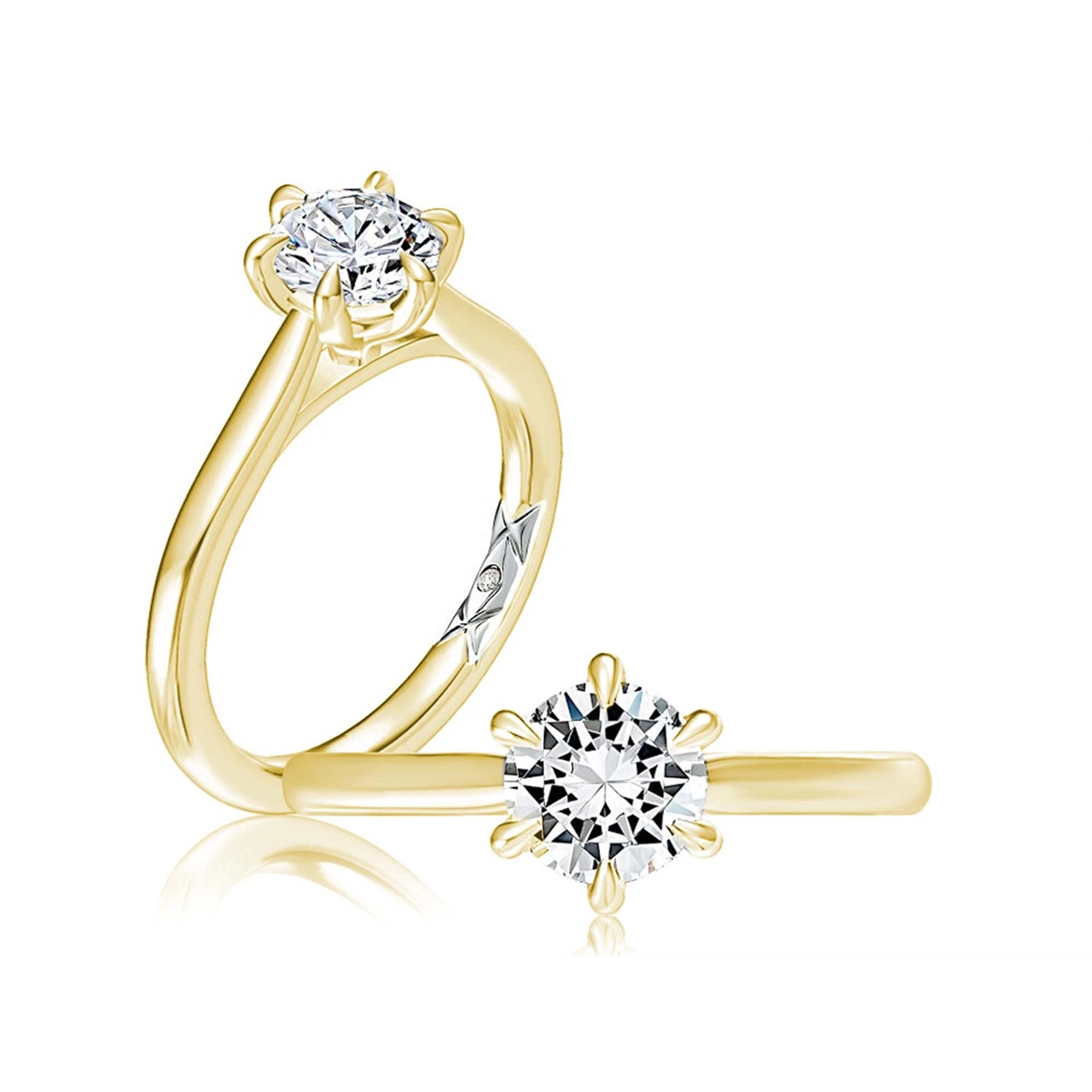 A. Jaffe Engagement Rings in Mixed Metals containing Diamond MECRD2756/151-YW