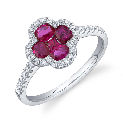 Rings Rings in White Gold containing Multi-gemstone, Diamond, Ruby 428451