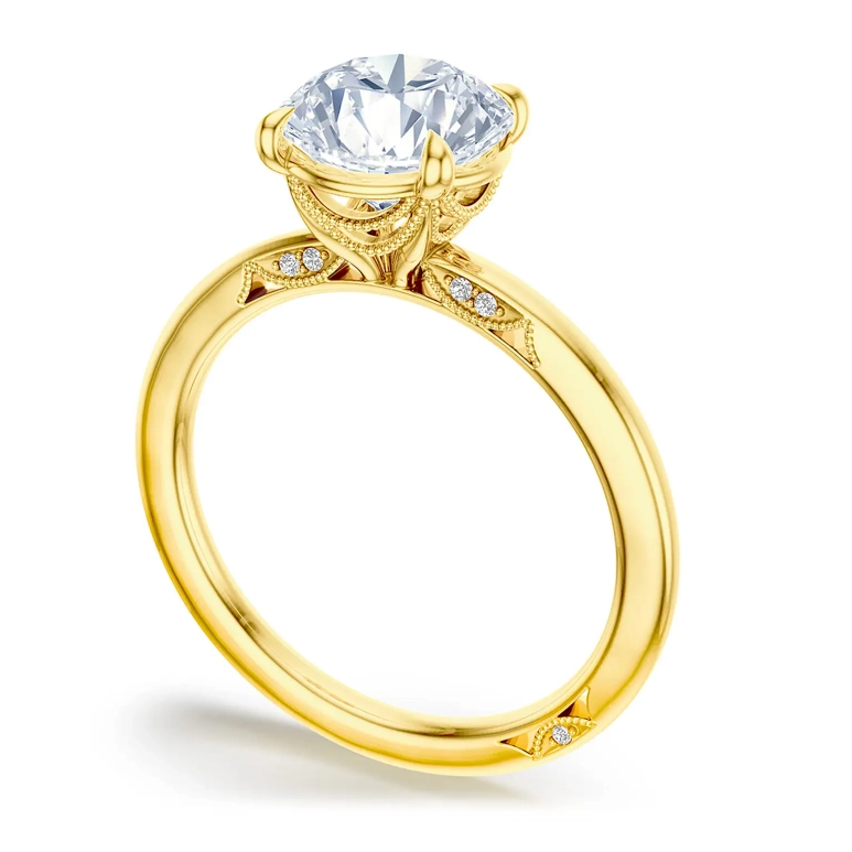 Tacori Engagement Rings in Yellow Gold containing Diamond 2682 1.5 RD 8 Y