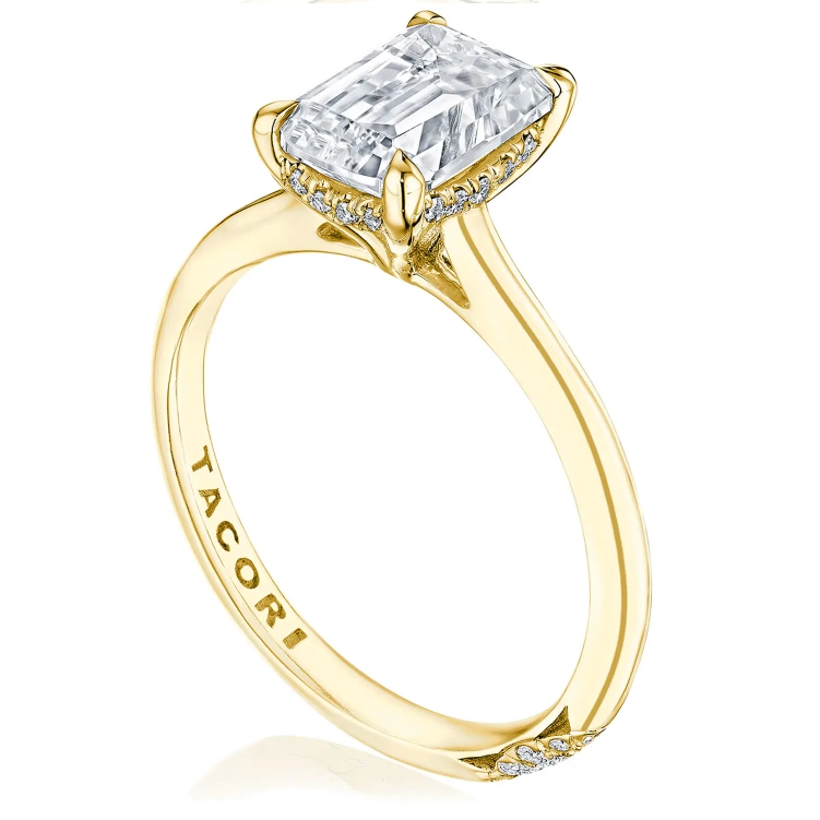 Tacori Engagement Rings in Yellow Gold containing Diamond HT 2580 EC 8.5X6 Y