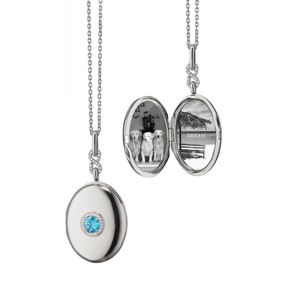 Monica Rich Kosann Necklaces in Silver containing Blue topaz , Other, Multi-gemstone 44341
