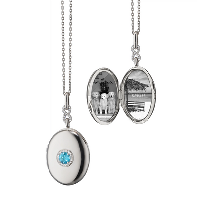 Monica Rich Kosann Necklaces in Silver containing Blue topaz , Other, Multi-gemstone 44341