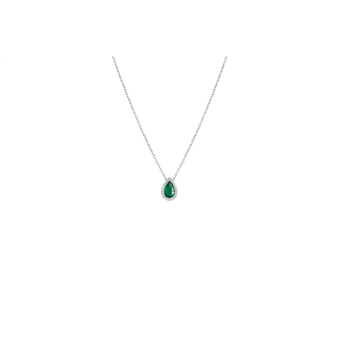 Necklaces Necklaces in White Gold containing Multi-gemstone, Diamond, Emerald 428710
