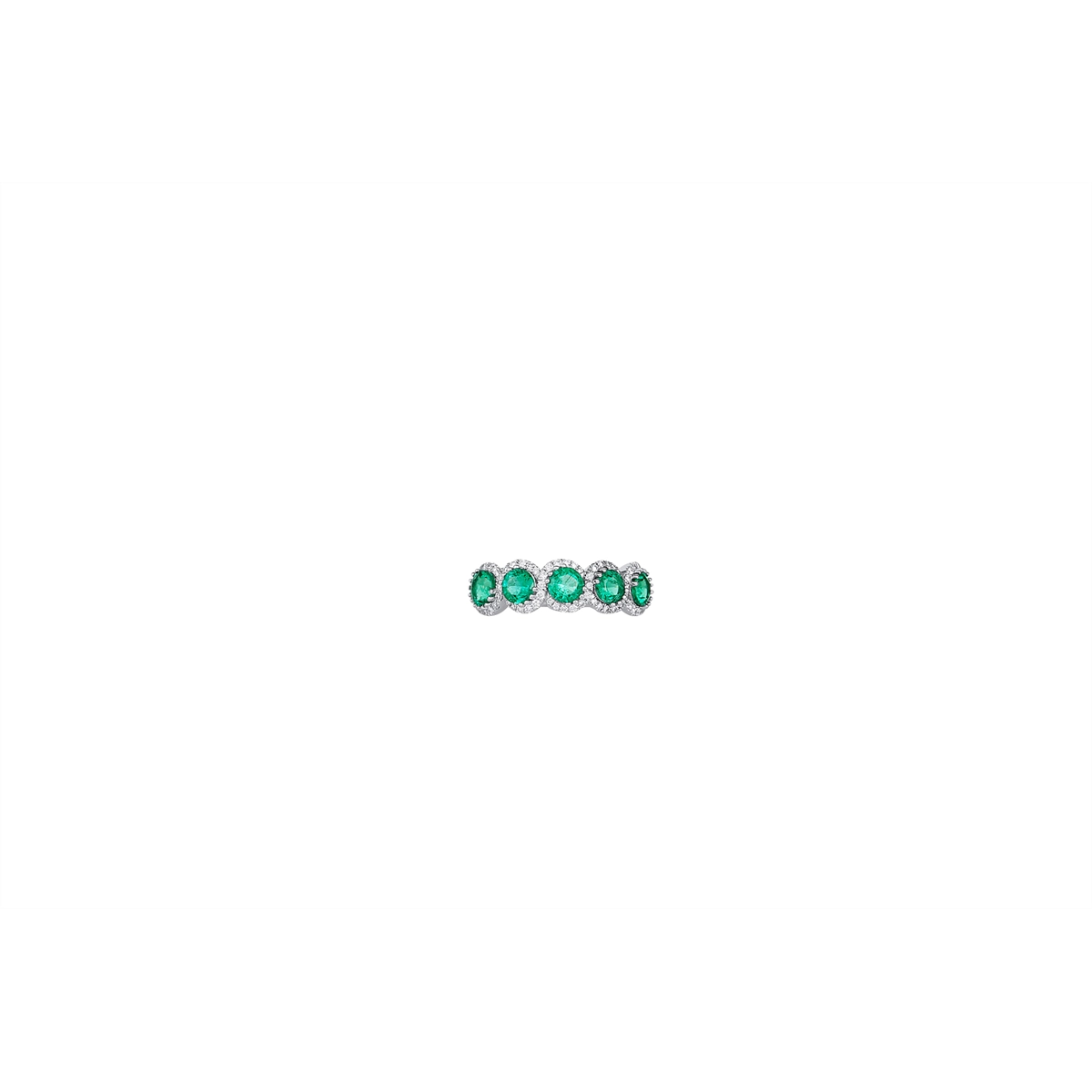 Rings Rings in White Gold containing Multi-gemstone, Diamond, Emerald 428730