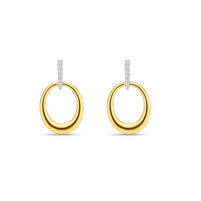Doves Earrings in Mixed Metals containing Diamond E10537TT
