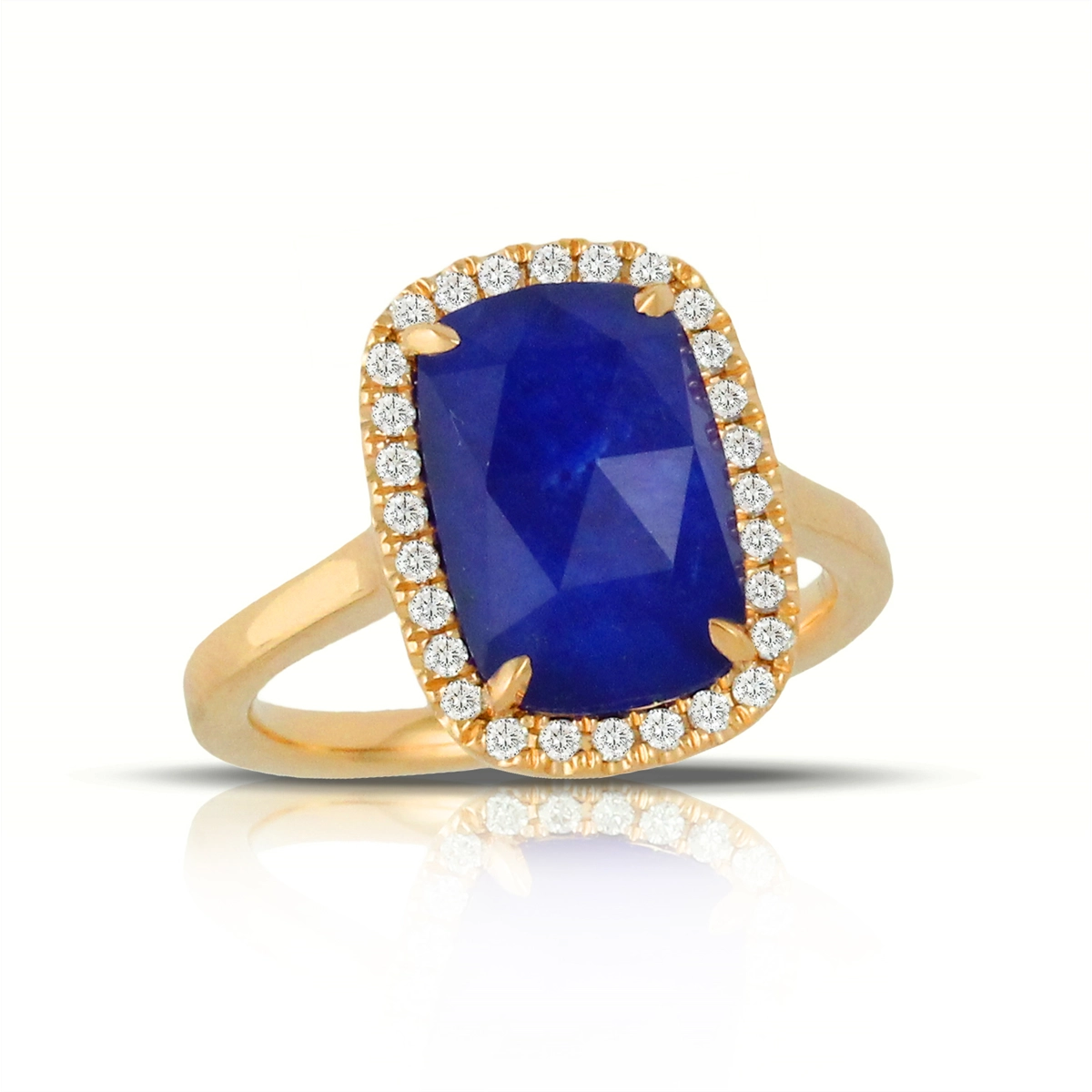 Doves Rings in Yellow Gold containing Lapis, Quartz, Multi-gemstone, Diamond R6237LP-1