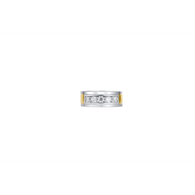 csv_image Mens Bands Ring in Mixed Metals containing Diamond 429157