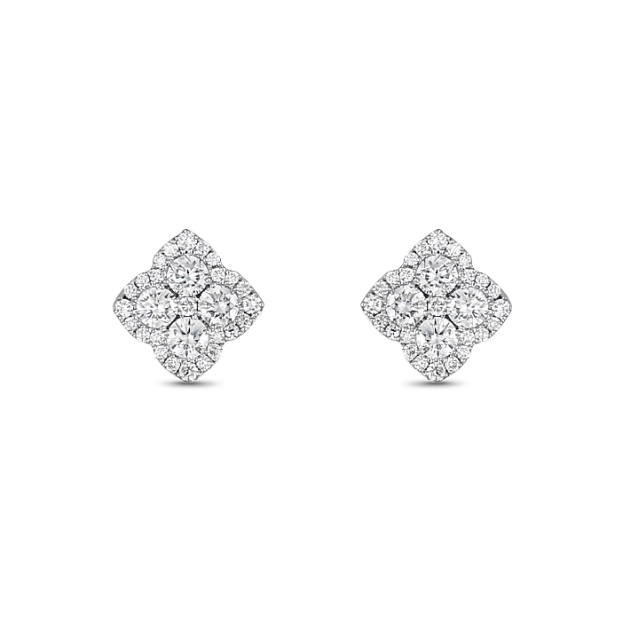 Frederic Sage Earrings in White Gold containing Diamond E2579-4-W