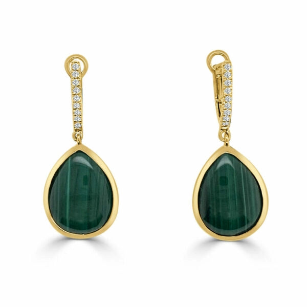Frederic Sage Earrings in Yellow Gold containing Other, Multi-gemstone, Diamond EJ214M-4-YMAL