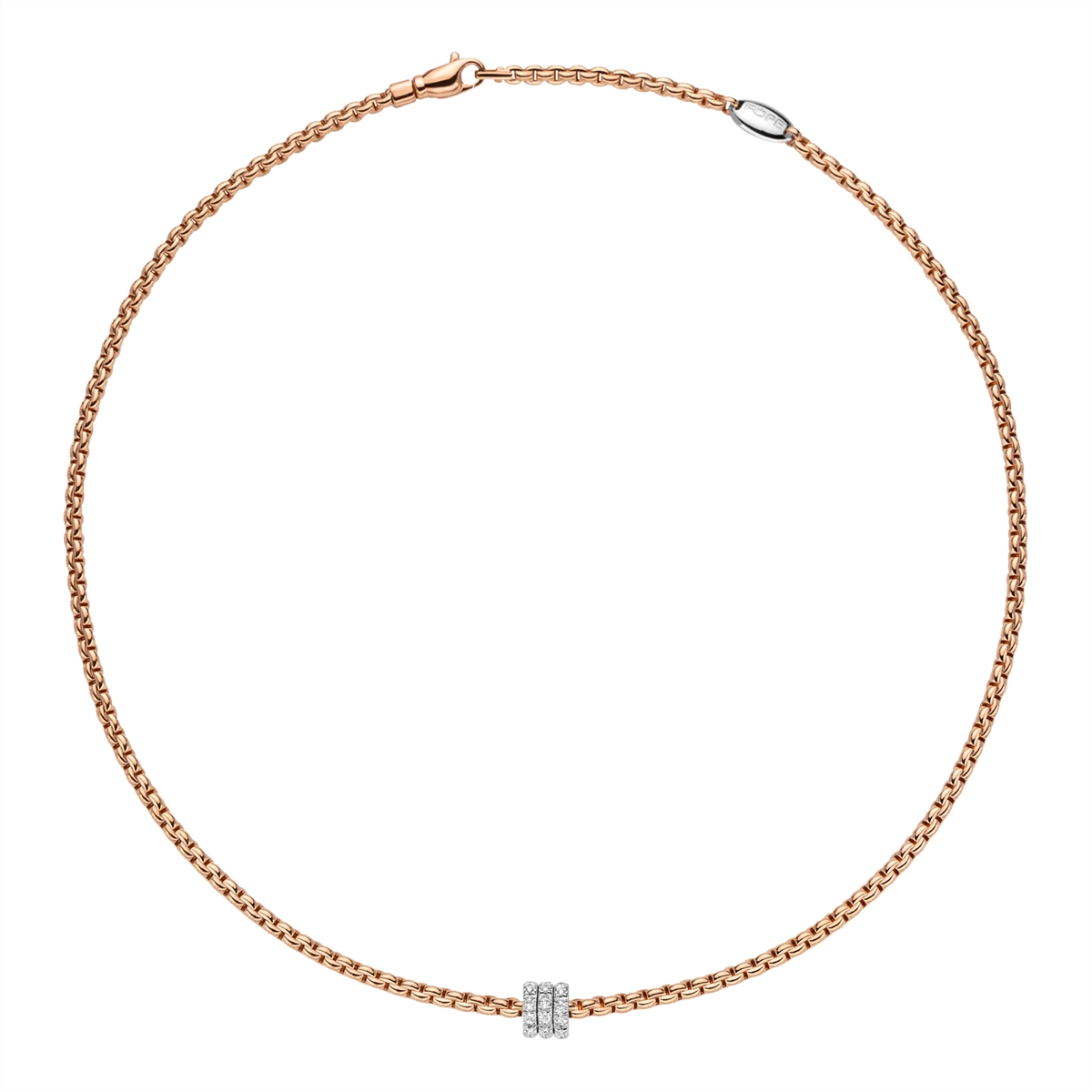 FOPE Necklaces in Rose Gold containing Diamond 73901CX_PB_R_BBB_043