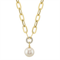 Necklaces Necklaces in Yellow Gold containing Multi-gemstone, Diamond, Pearl 429335
