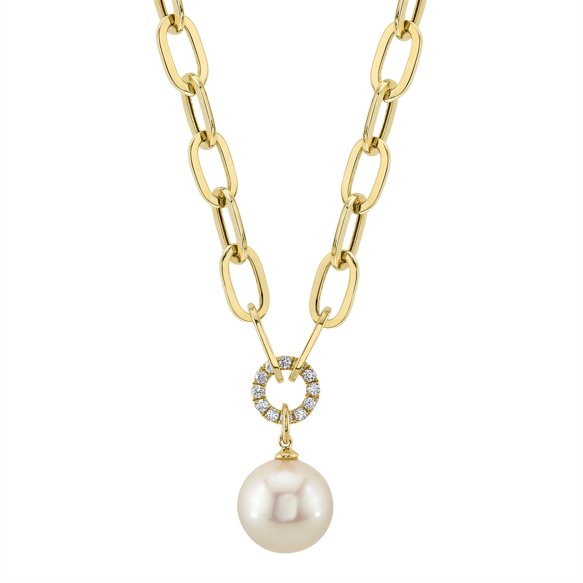 Necklaces Necklaces in Yellow Gold containing Multi-gemstone, Diamond, Pearl 429335