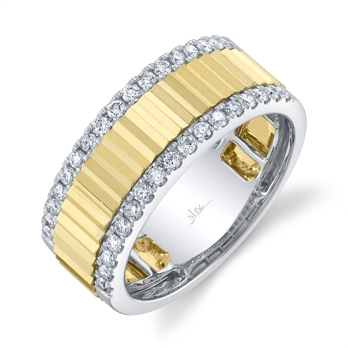 Rings Rings in Mixed Metals containing Diamond 429337