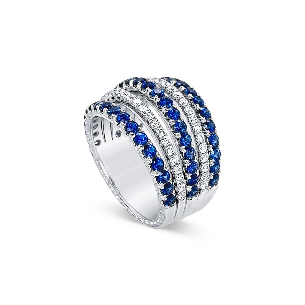 Jack Kelege Rings in White Gold containing Multi-gemstone, Diamond, Sapphire KGBD238S