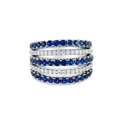Jack Kelege Rings in White Gold containing Multi-gemstone, Diamond, Sapphire KGBD238S