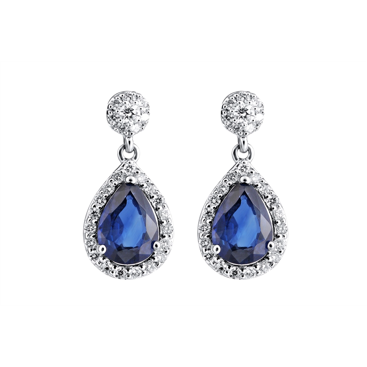 Earrings Earrings in White Gold containing Multi-gemstone, Diamond, Sapphire 429819