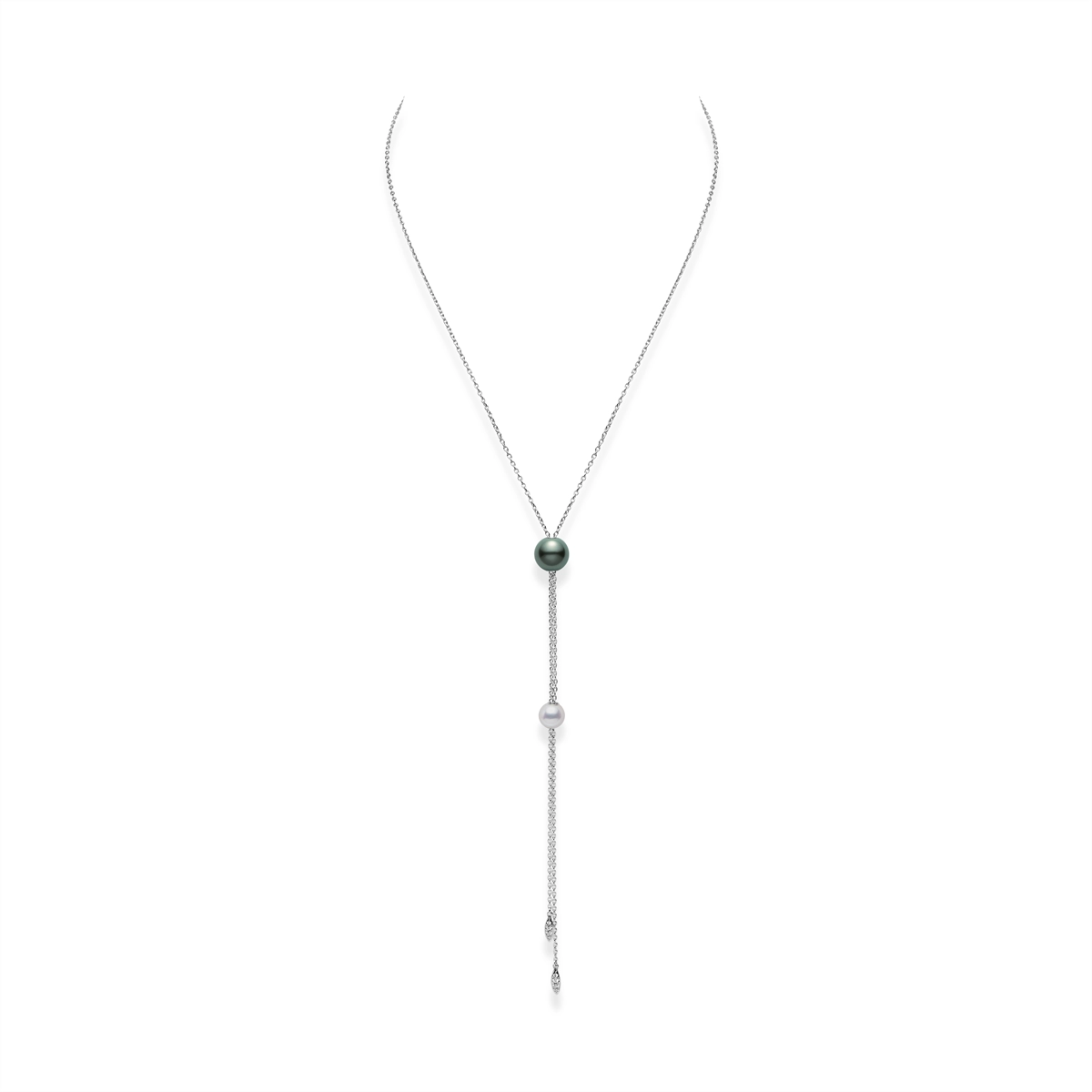 Mikimoto Necklaces in White Gold containing Multi-gemstone, Diamond, Pearl MPQ10132ZDXW