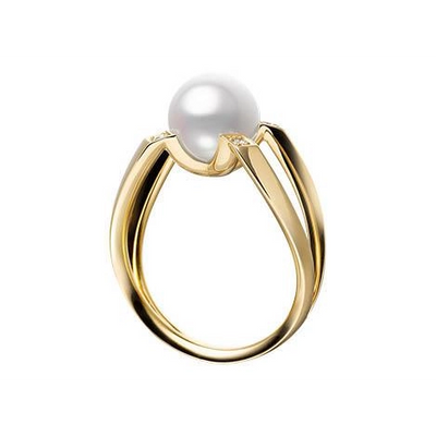 Mikimoto Rings in Yellow Gold containing Multi-gemstone, Diamond, Pearl MRA10263ADXKR065