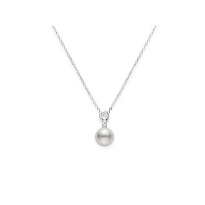 Mikimoto Necklaces in White Gold containing Multi-gemstone, Diamond, Pearl MPL10047ADXW