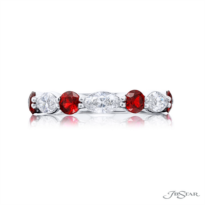 csv_image JB Star Wedding Ring in Platinum/Palladium containing Multi-gemstone, Diamond, Ruby 5779/014