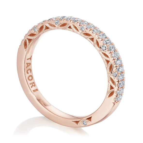 Tacori Wedding Rings in Rose Gold containing Diamond 2690 1.7 B 1/2 PK