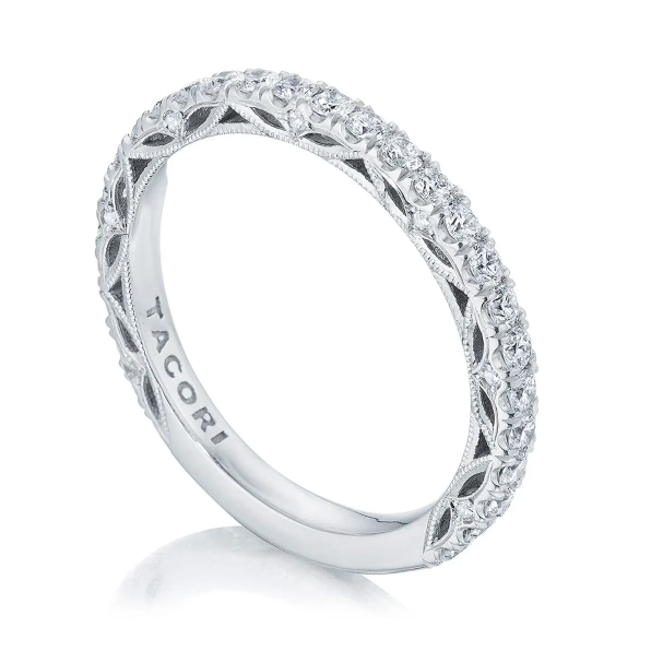 Tacori Wedding Rings in White Gold containing Diamond 2690 2.2 B 1/2 W