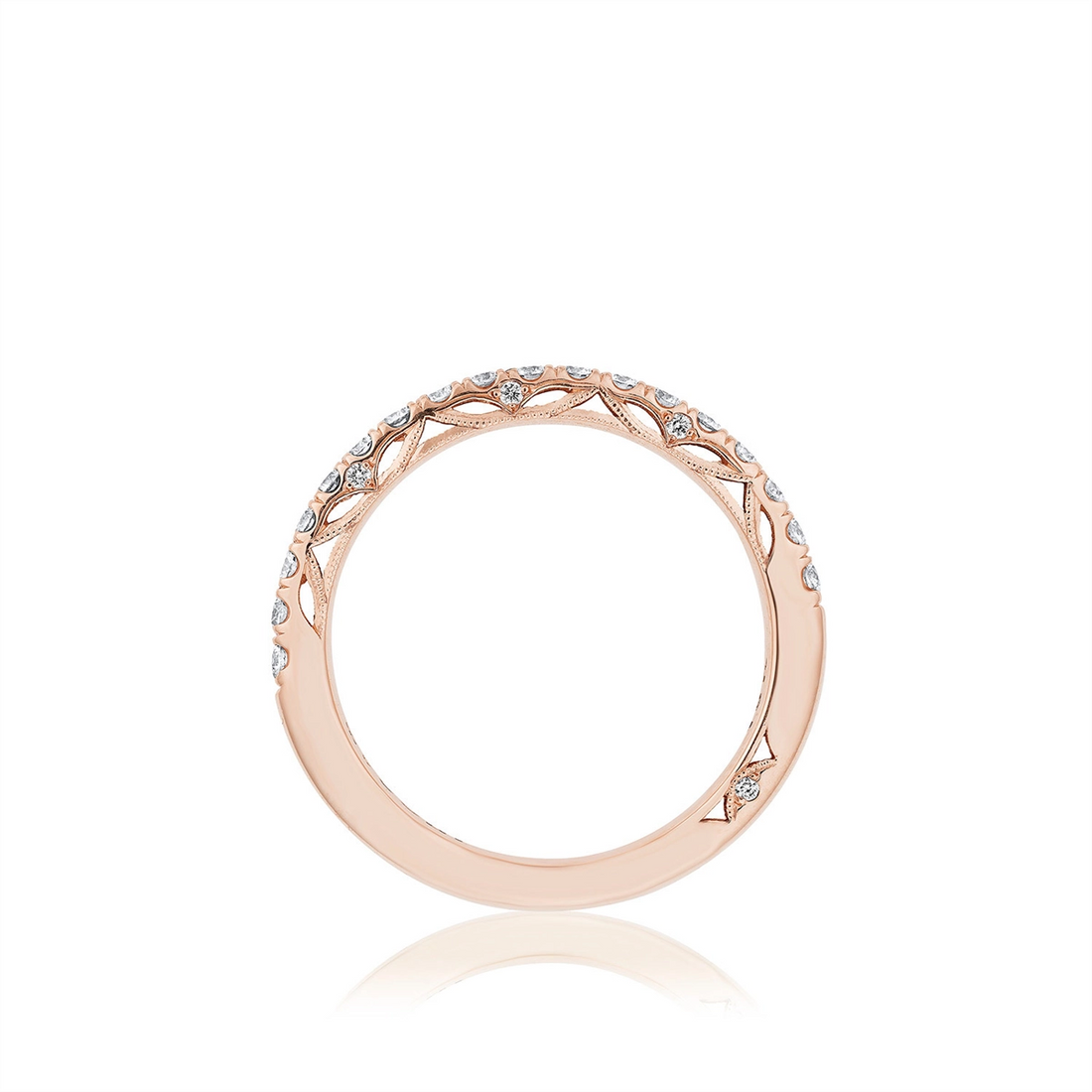Tacori Wedding Rings in Rose Gold containing Diamond 2690 2.2 B 1/2 PK