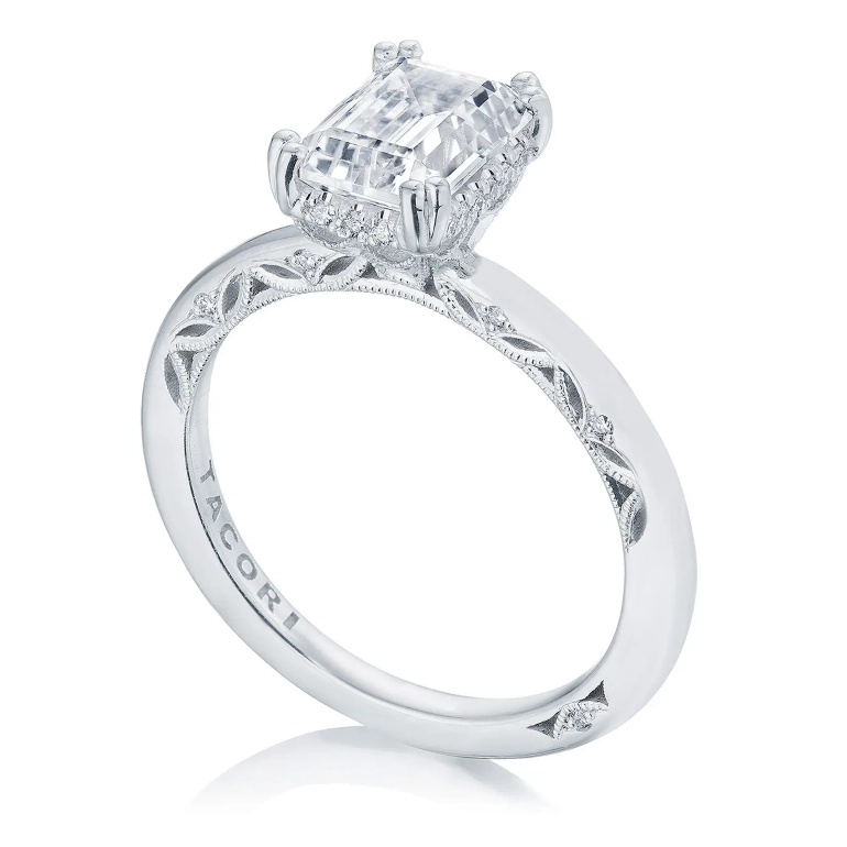 Tacori Engagement Rings in White Gold containing Diamond 2689 1.7 EC 8.5X6 W