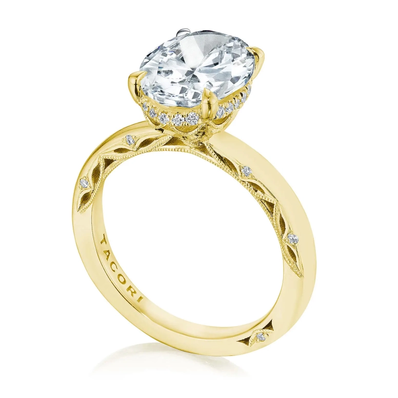 Tacori Engagement Rings in Yellow Gold containing Diamond 2689 2.2 OV 11X8 Y