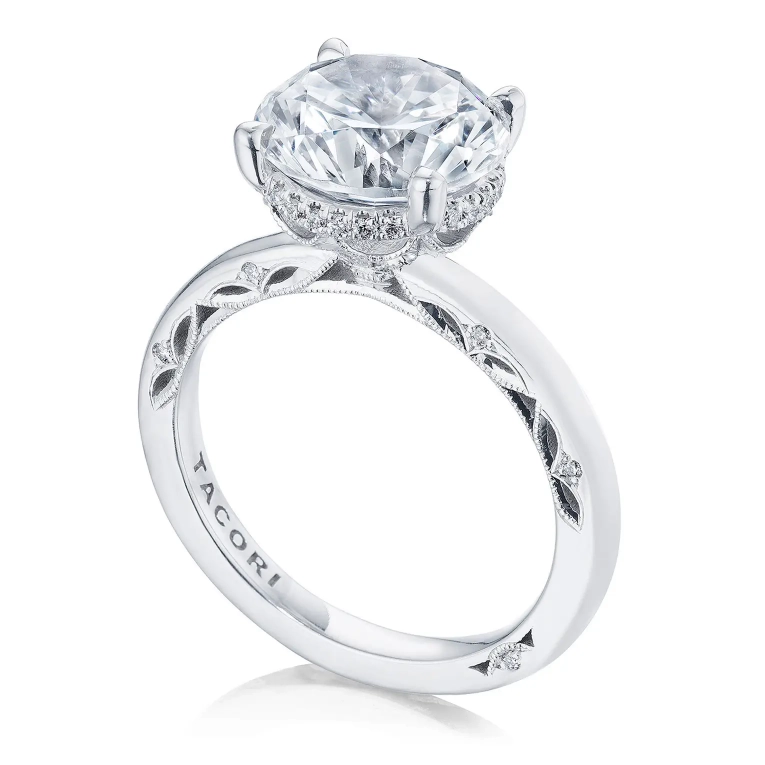 Tacori Engagement Rings in White Gold containing Diamond 2689 2.2 RD 9 W