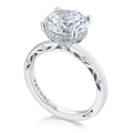 Tacori Engagement Rings in White Gold containing Diamond 2689 2.2 RD 9 W