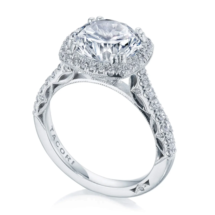 Tacori Engagement Rings in White Gold containing Diamond 2691 2.2 CU 9 W