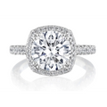Tacori Engagement Rings in White Gold containing Diamond 2691 2.2 CU 9 W