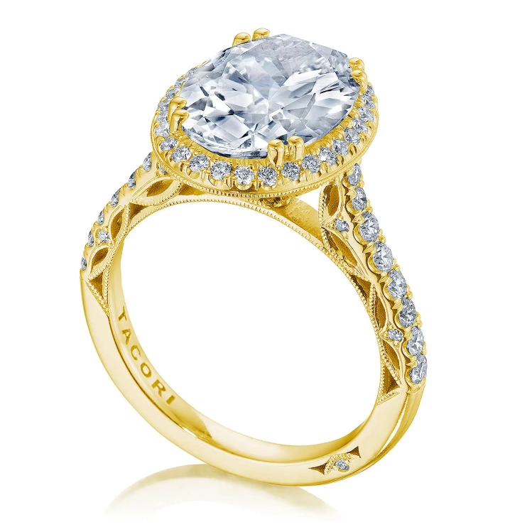 Tacori Engagement Rings in Yellow Gold containing Diamond 2691 2.2 OV 10X7.5 Y