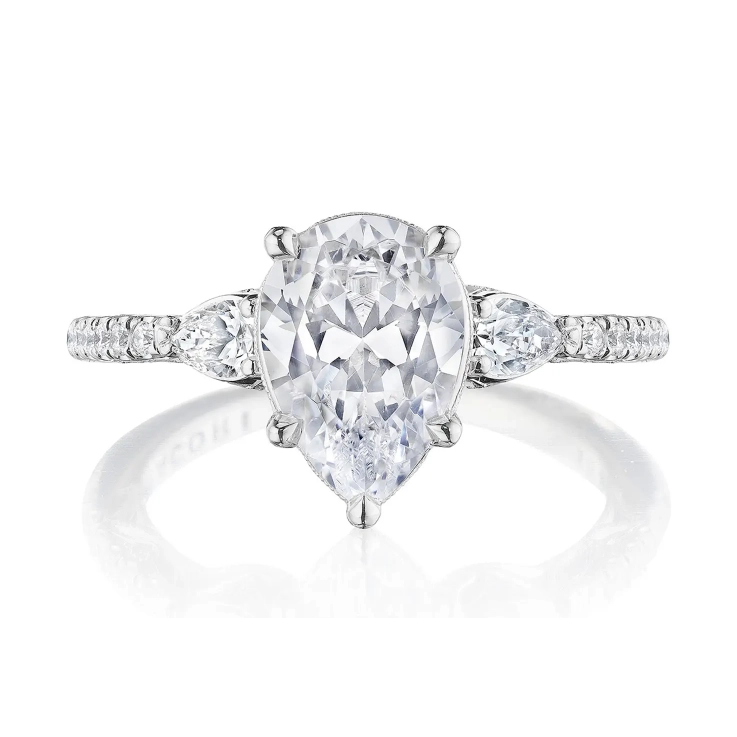 Tacori Engagement Rings in White Gold containing Diamond 2694 1.7 PS 11X7 W