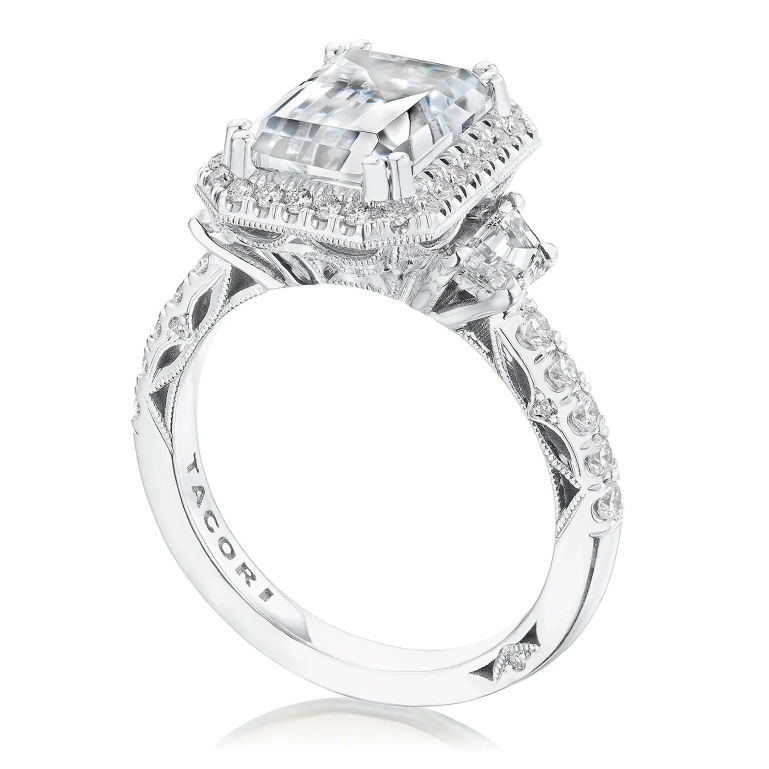 Tacori Engagement Rings in White Gold containing Diamond 2693 2.2 EC 10X7.5 W