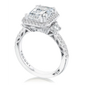 Tacori Engagement Rings in White Gold containing Diamond 2693 2.2 EC 10X7.5 W