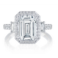 Tacori Engagement Rings in White Gold containing Diamond 2693 2.2 EC 10X7.5 W