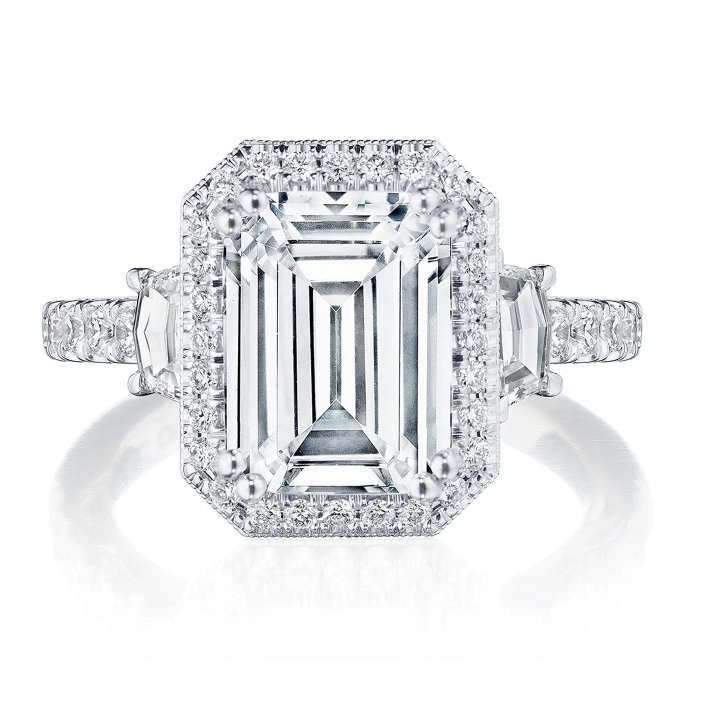 Tacori Engagement Rings in White Gold containing Diamond 2693 2.2 EC 10X7.5 W