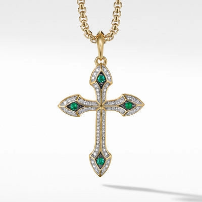 David Yurman Pendants in Yellow Gold containing Multi-gemstone, Diamond, Emerald D25501M88DEMDI